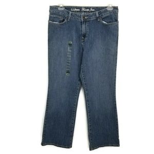 L L Bean 16 Regular Jeans Blue Denim Distressed